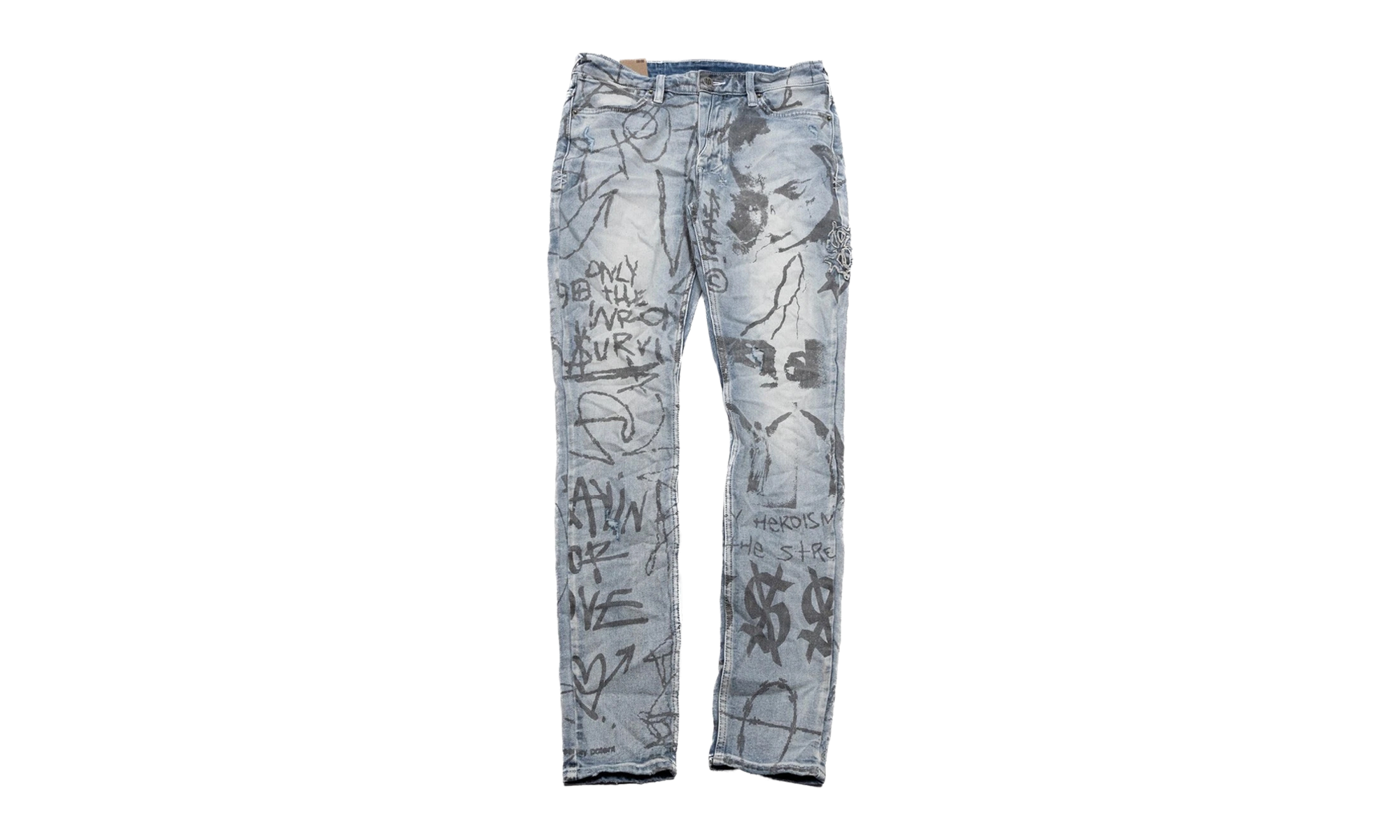 KSUBI X TRIPPIE REDD VAN WINKLE DEVILS JEANS "Grey" KBIUFTAZ