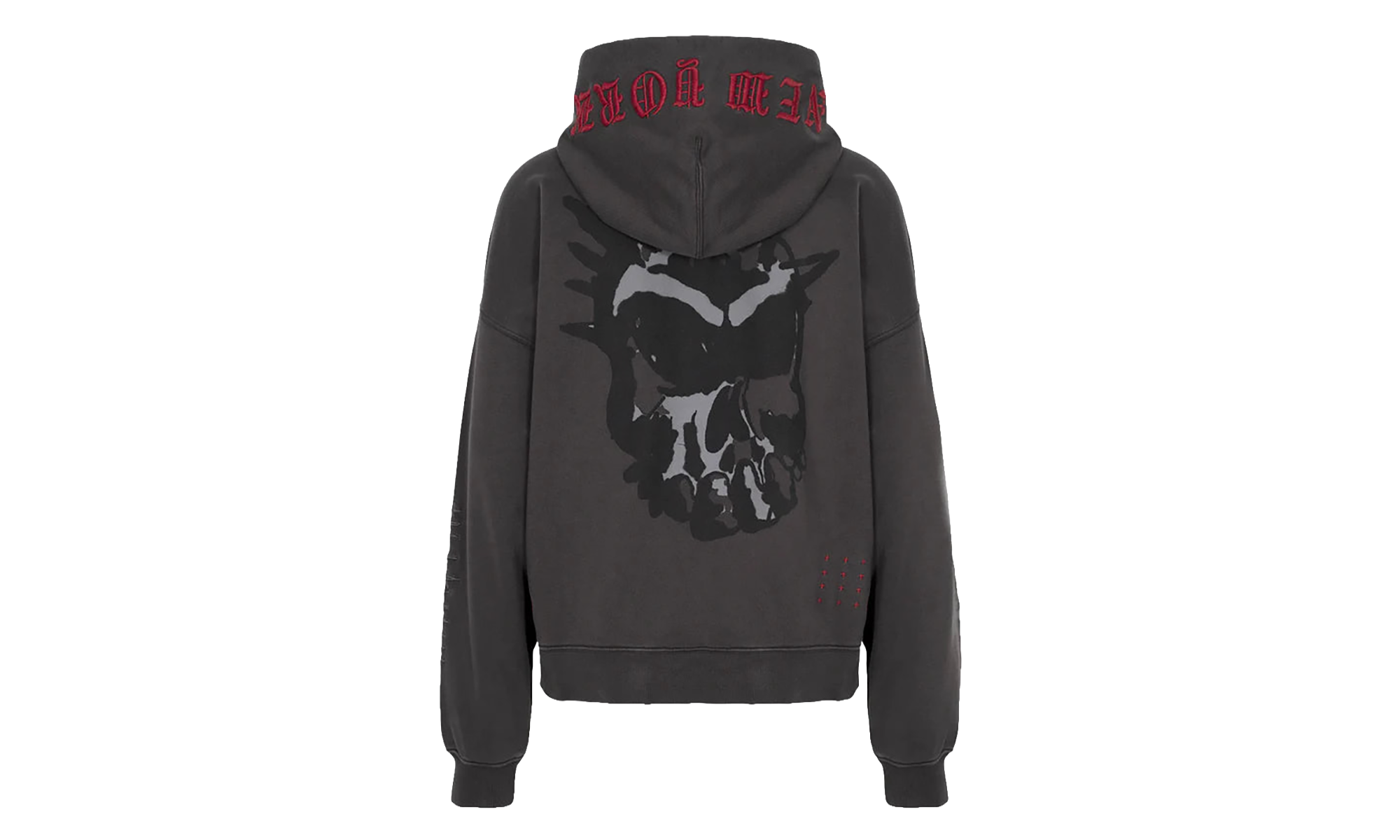 Ksubi Graff Ekcess Zip Thru Hoodie "Faded Black" MPS26FL005